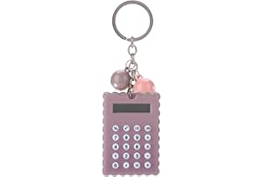 Wendry Mini Calculator, Keychain Design Calculator Portable Cute Cookies Style Key Chain Calculator Candy Color Pocket Calcul