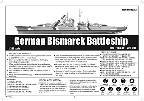 Trumpeter 03702 Modellbausatz Bismarck – Bild 5