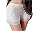Lace Seamless Slip Shorts Under Dresses Boy Shorts Panties Underwear Leggings, White, L(For 60-70Kg)