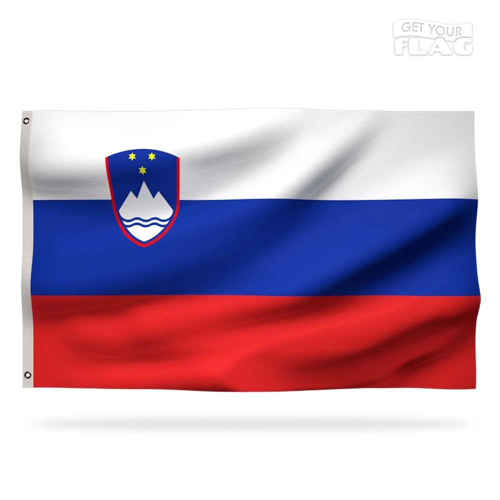 Premium Slovenia Flag 150x90cm - Very Resistant and Excellent Quality Slovenian flag with 2 metal eyelets - Be proud of your colors ! — image 1