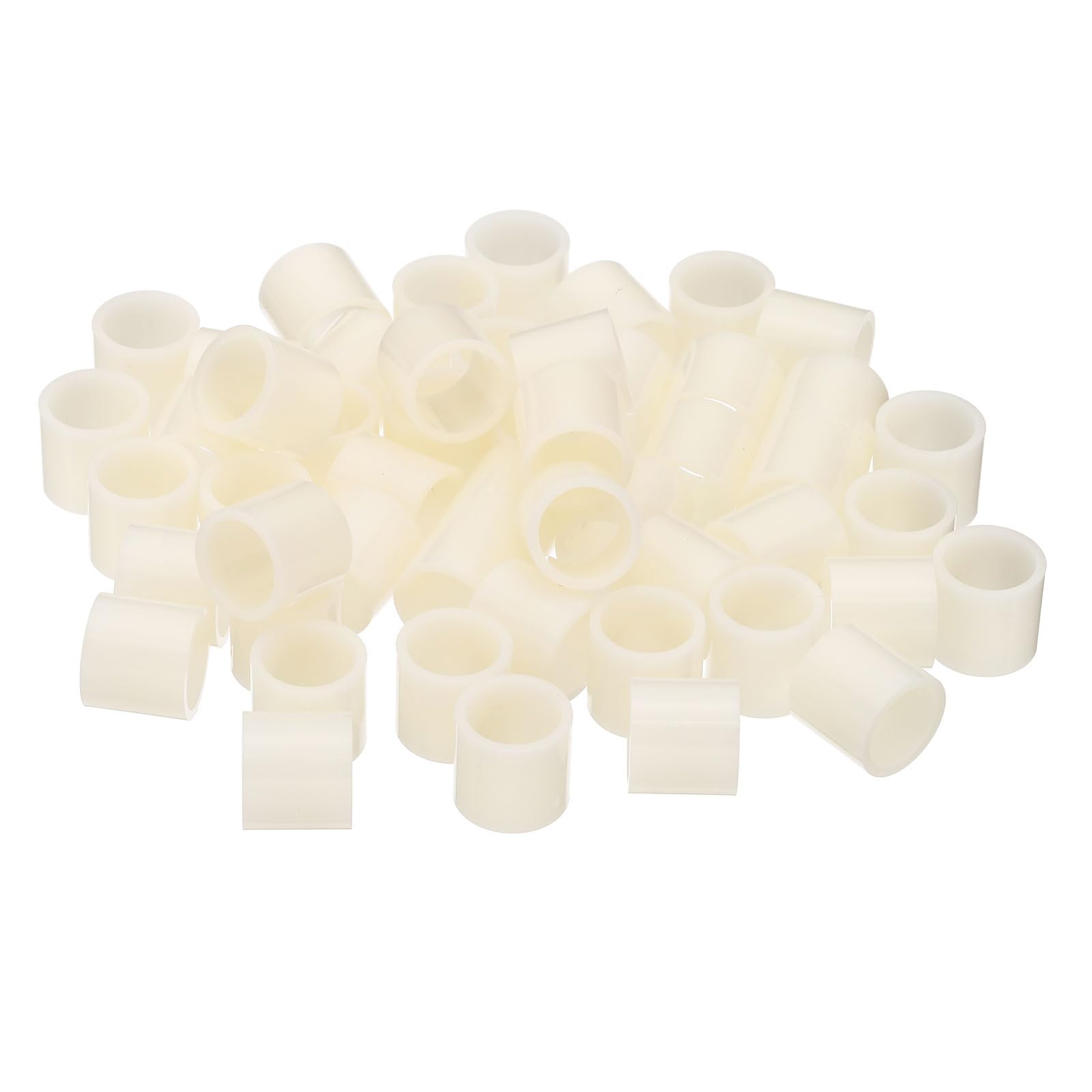 PATIKIL M10 Round Spacer Washer Set, 50 Pcs 10.5mm ID, 13mm OD, 12mm Length Plastic Standoff for M10 Screws