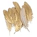 Pack of 12 Natural Goose Feather 15-20CM/5.9-7.9inch Party Decoration Gold