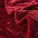 Luxury Collection Microplush Flannel Fleece Blanket | Ultra Soft 380 GSM Lightweight All-Season Anti-Static Throw/Blanket for Sofa Couch Bed (Throw (50'' x 60''), Burgundy)