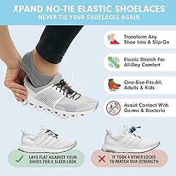 Xpand No Tie Elastic Boot Laces. Heavy Duty Round