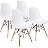 Furmax Pre Assembled Modern Style Dining Chair Mid Century Modern DSW Chair, Shell Lounge Plastic Chair for Kitchen, Dining, 
