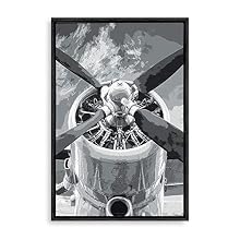 signwin Framed Canvas Wall Art Aviation Machinery Canvas Prints Home Artwork Decoration for Living Room,Bedroom - 24x36 inches