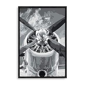 Framed Aviation Machinery Home Artwork for Living Room Bedroom