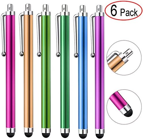 Stylus Pens for Touch Screens Universal for ipad iphone7/7s Plus 6/6s Plus Samsung Galaxy Note(6 Colors/Pieces) (Light Green/Gold/Blue/Rose Red/Purple/Green)