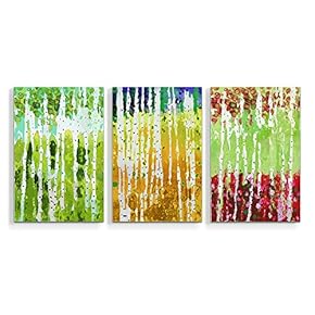3 Panel Silver Birch Pictures Home Wall for...