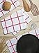 The Weaver's Blend 100% Cotton Kitchen Towels with Check Design | Kitchen Towels and Dish Cloths | Size 28”x18” | Set of 6