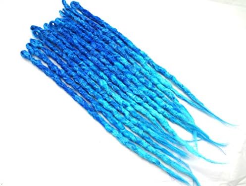 Blue Ombre Custom Dreadlock Extensions
