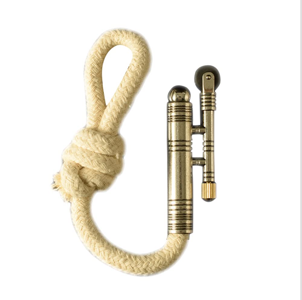 （Sold Without Kerosene）Windproof Trench Lighter,Rope Velvet Metal, Fire Starter,Camping,Outdoors,Retro Gifts