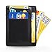 Meedo RFID Blocking PU Leather Slim Wallet, Men's Leather RFID Blocking Minimalist Money Clip Front Pocket Wallet, Card Holder Ultra Thin Card Holder Design For Up To 10 Cards
