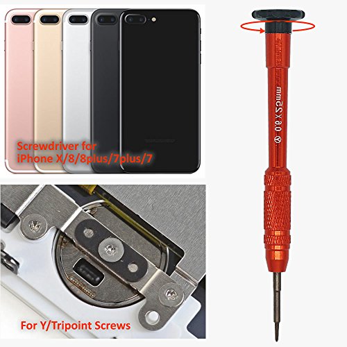 Teckman Y000 Tripoint Screwdriver,Magnetic Y000 Triwing Screwdriver Bit Set for iPhone 7/7Plus,iPhone8/8Plus,iPhone X and Apple Watch Repair - Thumbnail 2