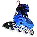 Crazy Skates 168 Kids Adjustable Inline Skate - Adjusts 4 Sizes (168B) (Blue/Red, MEDIUM - M2-5 / L3-6)