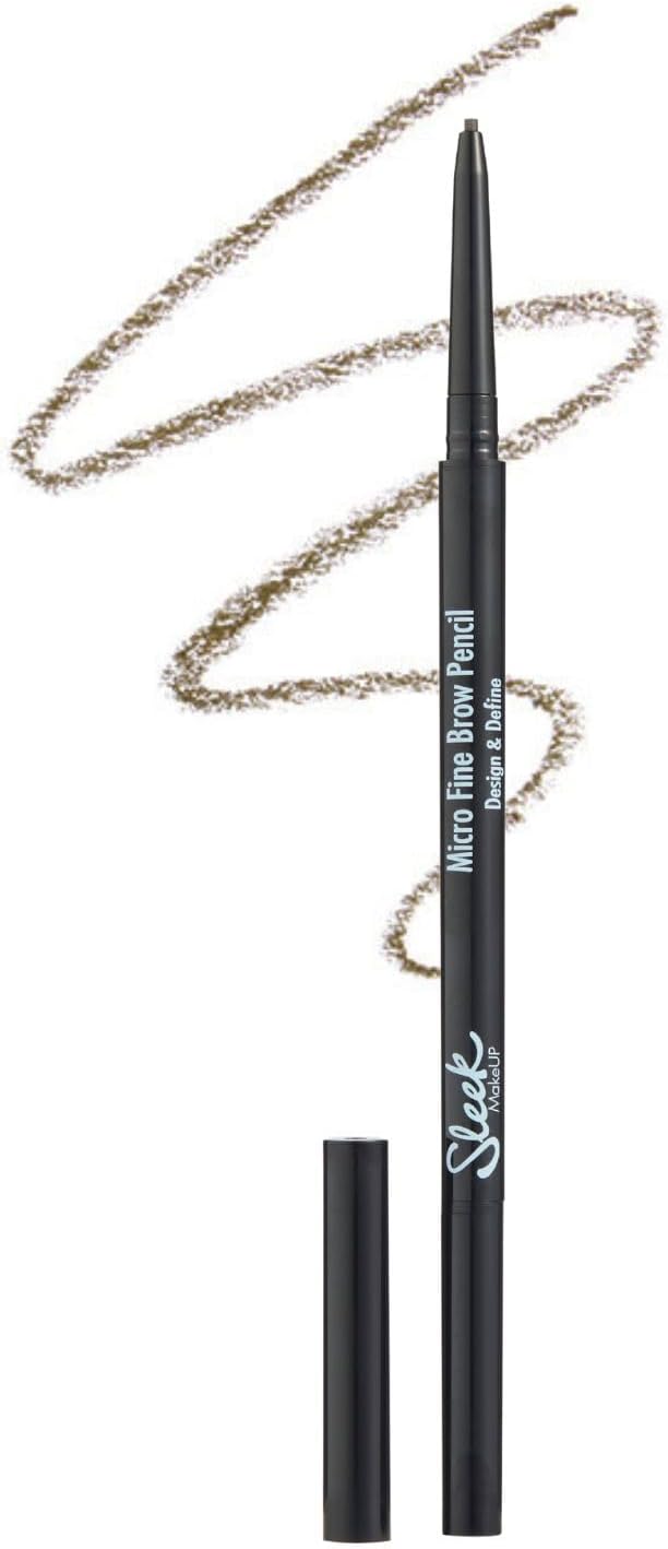 Sleek MakeUP Micro-Fine Brow Pencil Dark Brown Dual Ended Waterproof Long