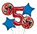 Spiderman Balloon Bouquet 5th Birthday 5 pcs - Party Supplies