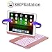 iPad Pro 10.5 Case with Keyboard 2017/ iPad Air 3rd Gen Case with Keyboard 10.5 2019, 360 Rotate 7 Color Backlit Wireless Folio Keyboard Case Cover, Auto Wake Sleep/Silent Typing, Rose Gold