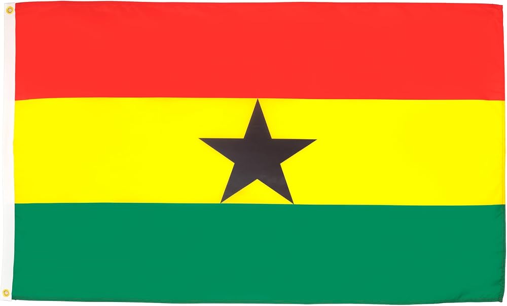 AZ FLAG Ghana Flag 3x5 ft 100D Polyester with 2 Brass Grommets