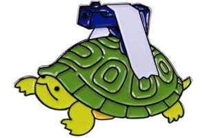 DIHAO Funny The Turtle with Gun Cartoon Brooch Pins Enamel Metal Badges Lapel Pin Brooches Jackets Jeans Fashion Jewelry Accessories