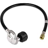 Cupbunny 2FT Propane Regulator Hose, Tank Adapter for Outdoor Gas Equipment | Thickened premium propane regulator hose offers stable gas flow for outdoor grills, camp stoves and RV heating gear
