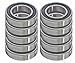 10 Sealed Bearing R6-2RS 3/8 x 7/8 x 9/32 inch Miniature Ball Bearings VXB Brand
