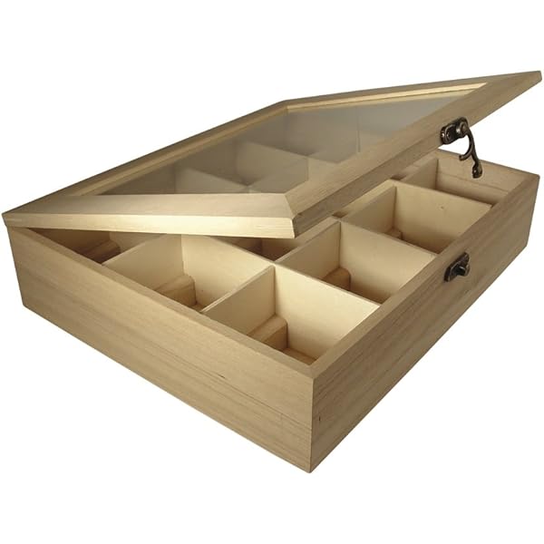 Rayher - Caja de Madera para bolsitas de té, 12 ...