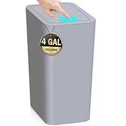 RTWDKFQ 4 Gallon Bathroom Small Trash Can with