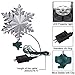 MAOYUE Christmas Tree Topper Lighted with Silver Snowflake Projector, Sliver Snow Tree Topper for Christmas Tree Decorations