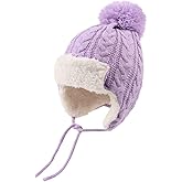 Winter Kids Beanie Hat Baby Knitted Hats Fleece Earflap Beanie Windproof Warm Toddler Beanies Boys Girls 0-8 Years