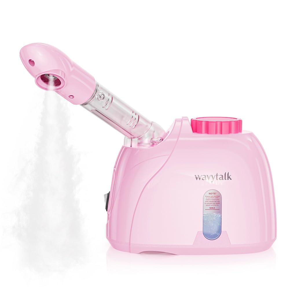 Photo 1 of Wavytalk Facial Steamer,Warm Mist Face Steamer with 360° Rotatable Sprayer Nozzle for Deep Cleaning Unclogs Pores,Portable Face Humidifier Skin Care for Home Facial SPA Sauna Salon