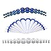 BodyJ4You 42PC Gauges Kit Ear Stretching 8G-12mm Tapers Plugs White Silicone Blue Acrylic Set
