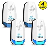 Ultrasonic Mosquito Pest Repellent (4 Pack) - 2018 Insect Rodent Control Plugin Repeller. Repels Ants, Roaches, Fleas, Rats, Bugs, Fruit Fly, Cockroaches and More