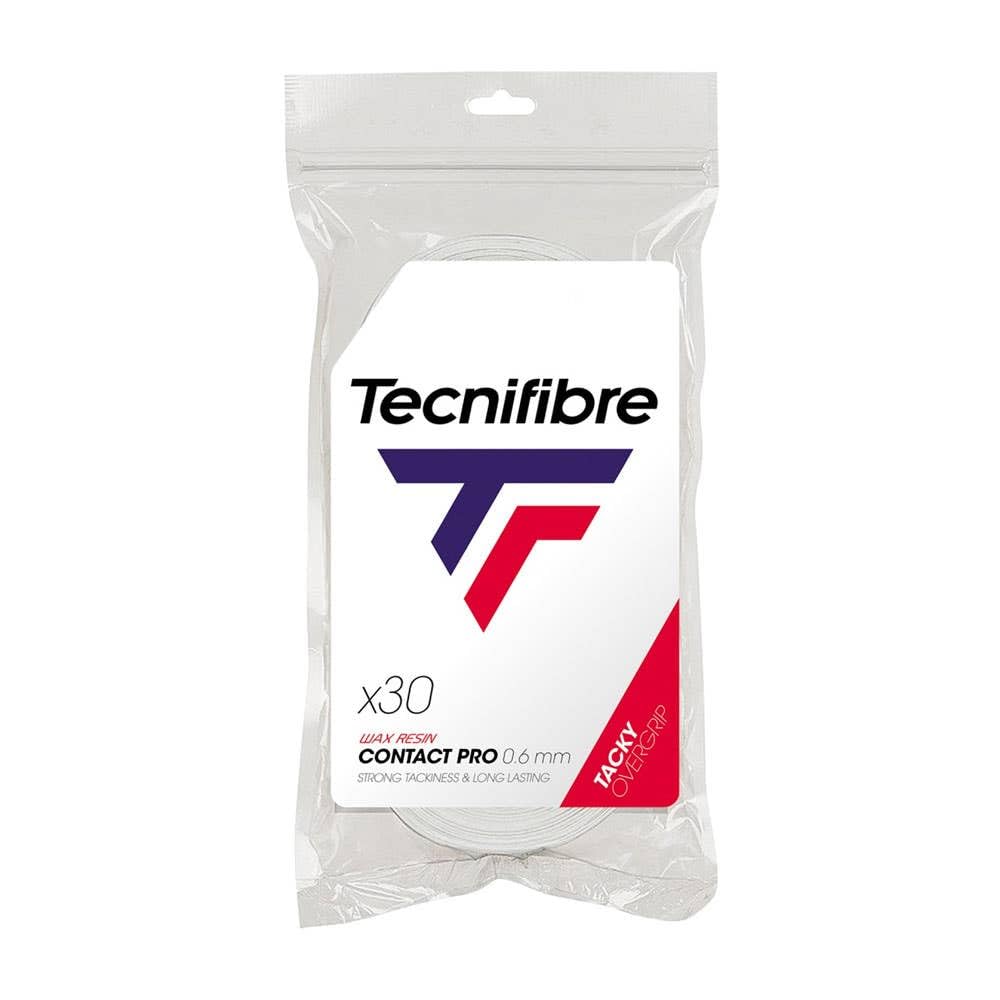Tecnifibre Contact Pro Tennis Grips White (Bag of 30 Grips)