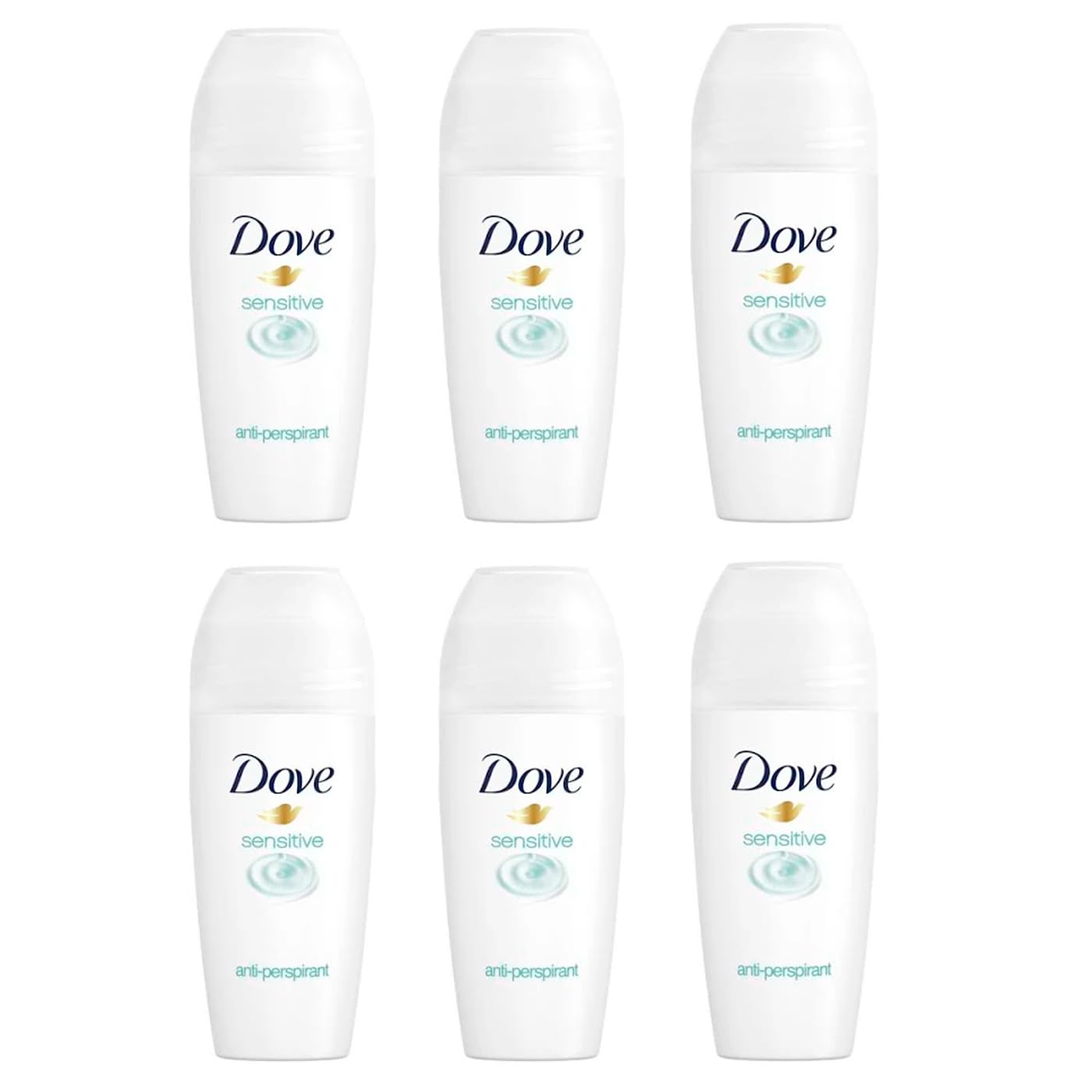 6 x Dove 48H protection Anti-perspirant Roll On 50 ml - Sensitive