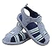 Kuner Baby Boys and Girls Canvas Rubber Sloe Outdoor Non-slip Sandals First Walkers (14.5cm(18-24months), Grey)