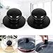 Pot Lid Knob, Universal Kitchen Cookware Saucepan Kettle Lid Replacement Knobs Cover Pan Lid Holding Handles 2Pcs (Black)