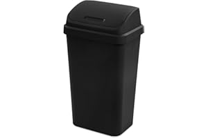 Sterilite Wastebasket SWINGTOP BLK 13GA 10899004