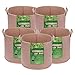 VIVOSUN 5-Pack 3 Gallons Grow Bags Heavy Duty Thickened Nonwoven Fabric Pots with Strap Handles Tan