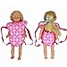 SUJING Baby Doll Carrier Backpack Doll Accessories, Cute Kids Backpack Schoolbag Doll Carrier Bag Wear Accessories for 15 Inch Baby or 18 Inch Dollsthumb 2