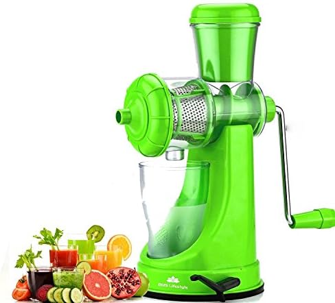 Swara Deluxe Fruit and Vegetable Manual Polypropylene Hand Juicer with Steel Handle (Standard, Multicolour)