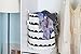 Sea Team Foldable Large Cylindric New French Style Canvas Fabric Storage Bin Storage Basket Organizer, Laundry Hamper for Blouse T-shirt Underwear etc., Color#3