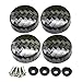 Aootf License Plate Screw Caps Carbon Fiber Pattern for Matching Carbon Fiber License Plate Frame and License Plate Screws -12 Sets