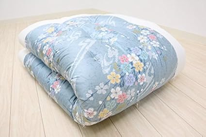 Amazon シングル 和式 掛ふとん 綿混わた入り 和布団 ブルー色 敷きふとん オンライン通販