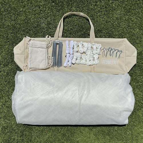 4x3M Patio Mosquito Net | Extra Large Sizes & Fabric Designed for Outdoor | White Insect Protection Mesh for Gazebo, Porch & Garden Patio