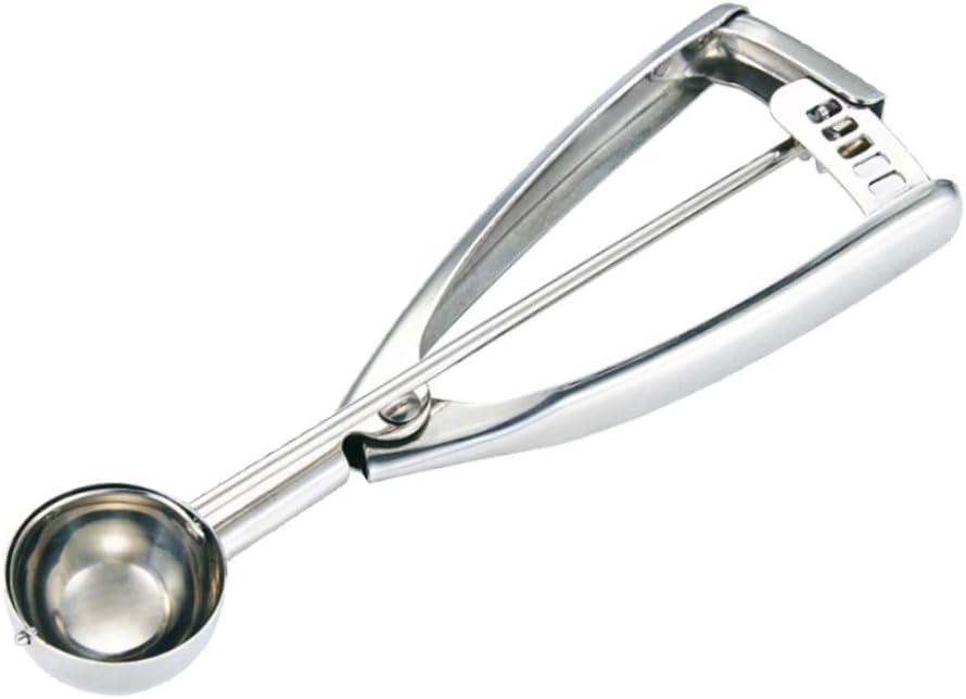 Fayomir Eisportionierer - Eisportionierer Edelstahl - 3CM Durchmesser - Eisportionier mit Auslöser, für Eiscreme, Plätzchen, Kuchen Teig, Melone