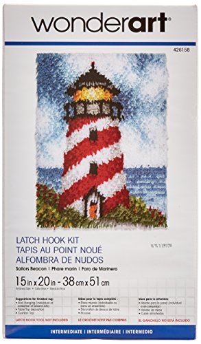 Wonderart sailors beacon latch hook kit, 15" x 20"