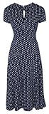 Lindy Bop Womens 'Juliet' Classy Polka Dot Vintage Ww2 Landgirl Pinup Tea Dress