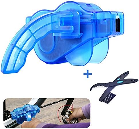 Bike Chain Cleaner Tool set with Rotating Brushes Bicycle Accessories Bicycle Scrubber kit Cycling Maintenance Washer Scraper Cleaning Tool