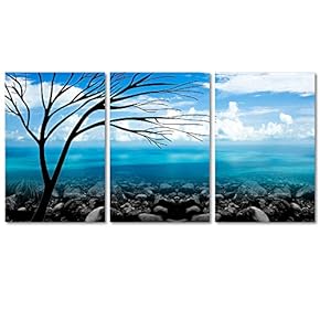 Colorful Abstract Cloud Tree Painting Artwork for Home...